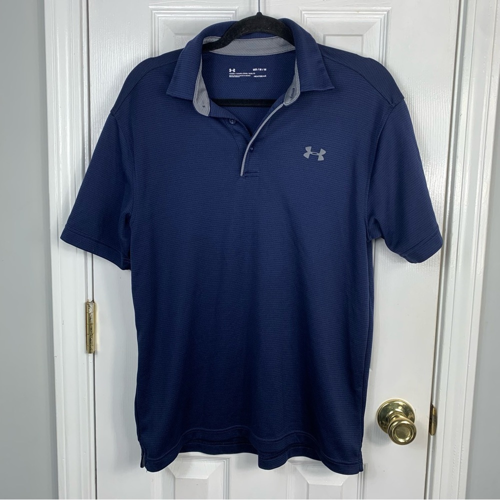 Under Armour Golf Polo Shirt Navy Size Medium